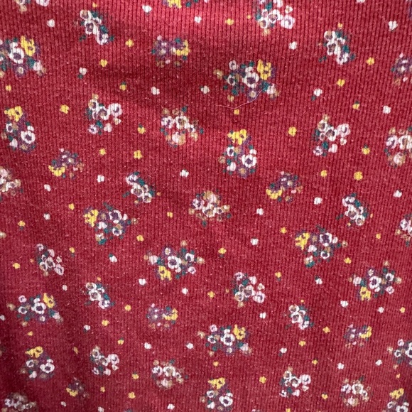 Art of Class 2T Girls Rust Red Floral Short Sleeve Blouse Top - Picture 2 of 7